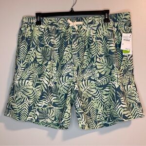 Nordstrom Mens Tropical Palms Swim Trunks Green XXL